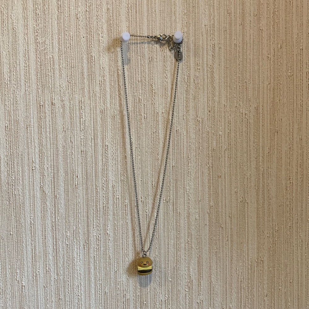 cute, funny cheeseburger necklace 🍔